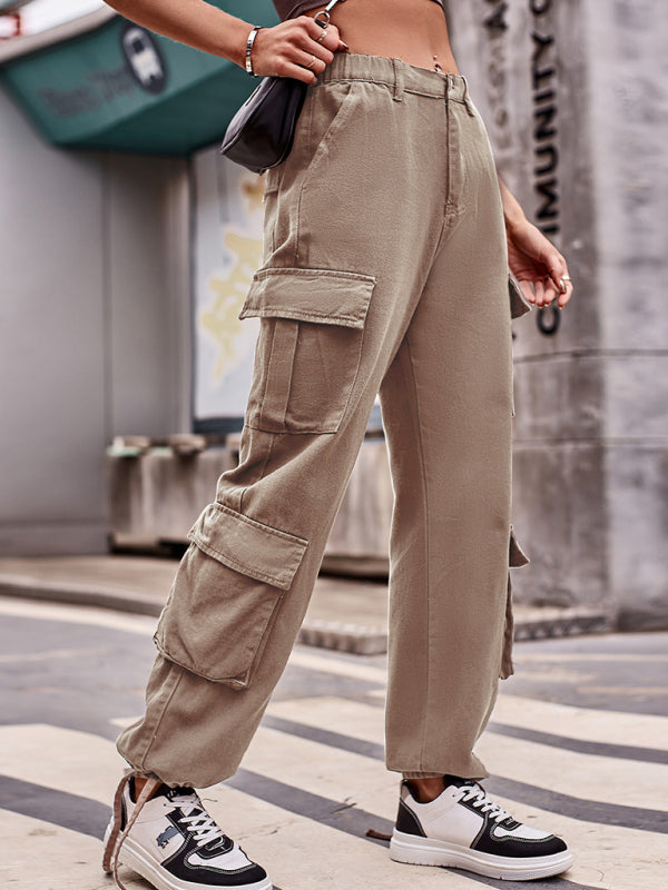 Strap Cuff Cargo Pants