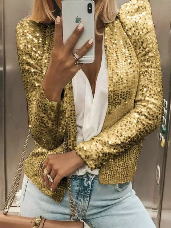 Sequin Open Jacket