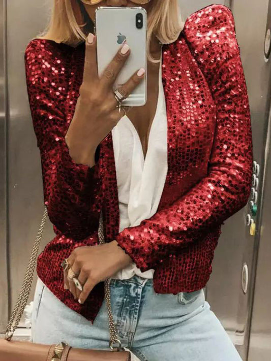 Sequin Open Jacket