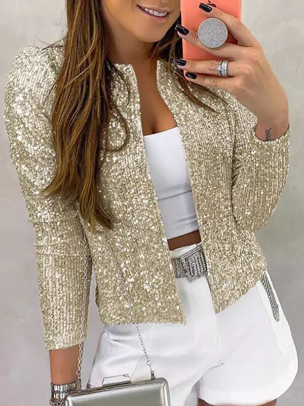 Sequin Open Jacket