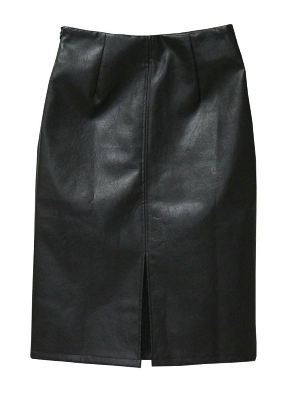 Faux Leather Pencil Skirt