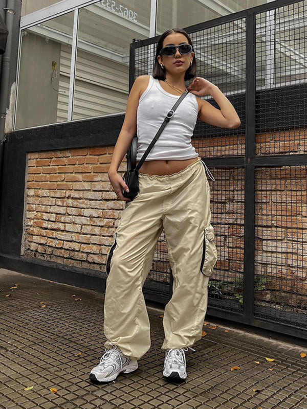 Drawstring Parachute Field Pants