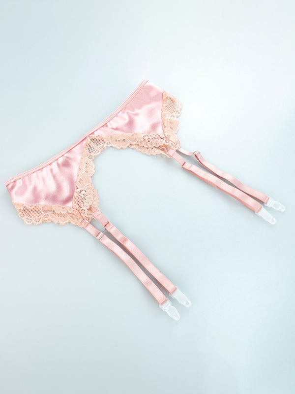 3 Piece Lace & Satin Garter Set