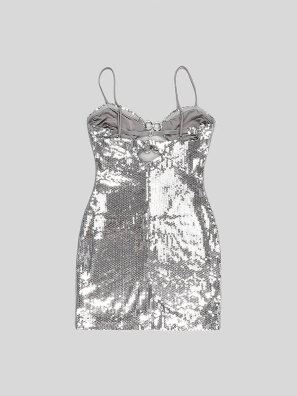 Sequin Dress With Cutout