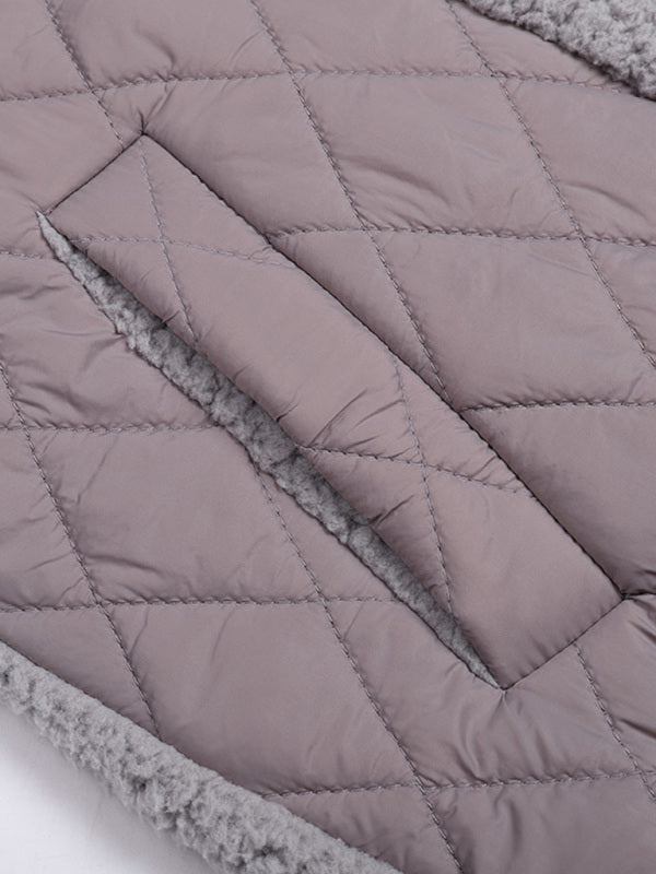 Quilt Sherpa Fleece Jacket