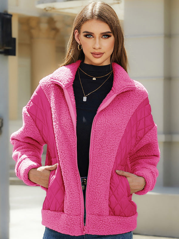 Quilt Sherpa Fleece Jacket