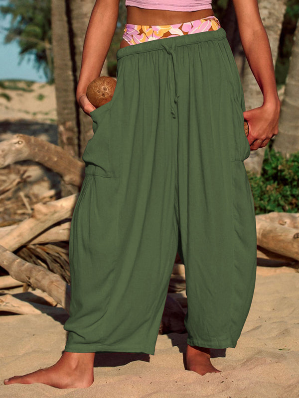 Wide Leg Ankle Cargo Pants