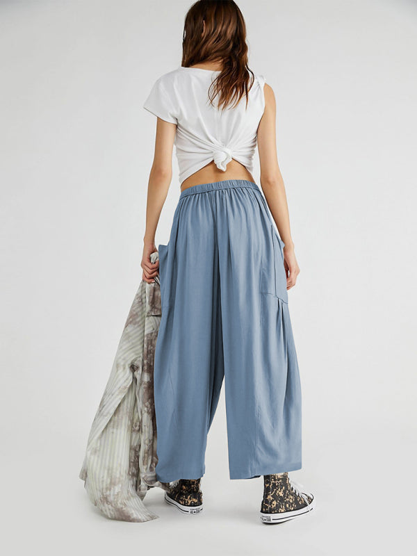 Wide Leg Ankle Cargo Pants