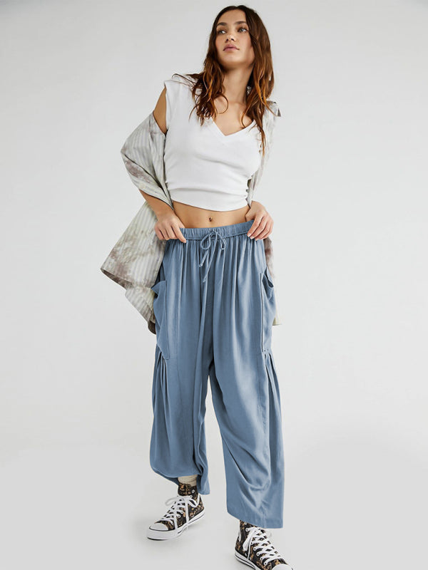 Wide Leg Ankle Cargo Pants