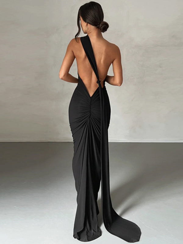 Draped Sash Dress