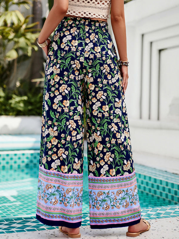 Floral Printed Smocked Pants