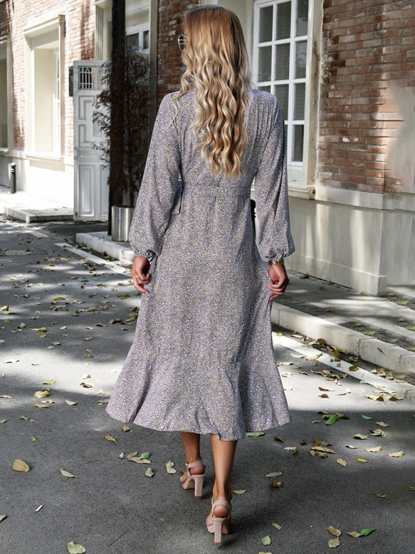 Ruffled Midi Wrap Dress