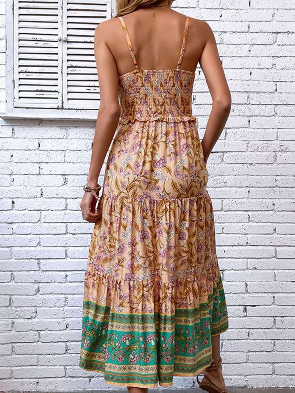 Bohemian Smocked Tiered Dress