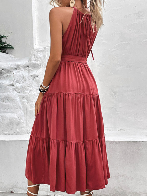 Halter Tiered Maxi Dress