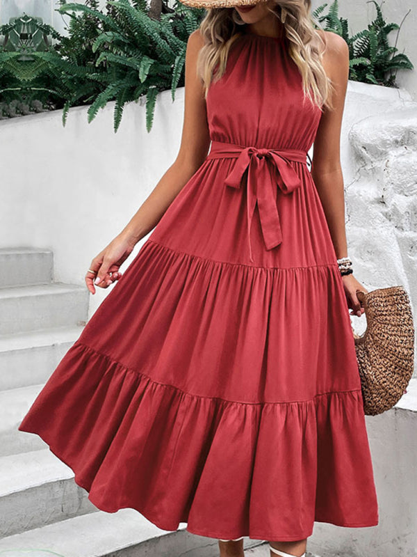 Halter Tiered Maxi Dress