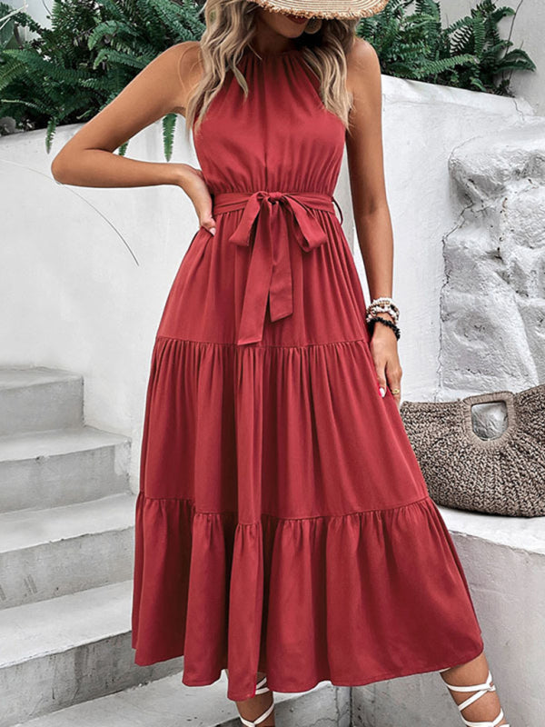 Halter Tiered Maxi Dress