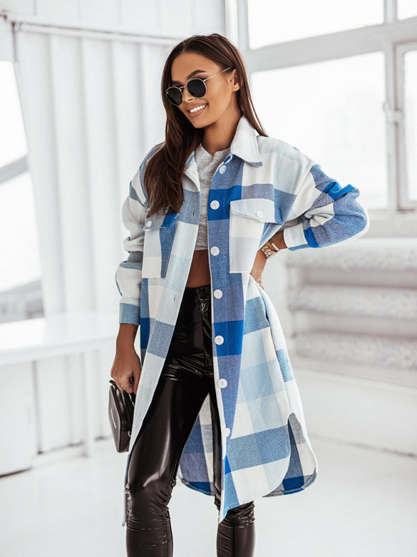 Flannel Long Shirt Jacket