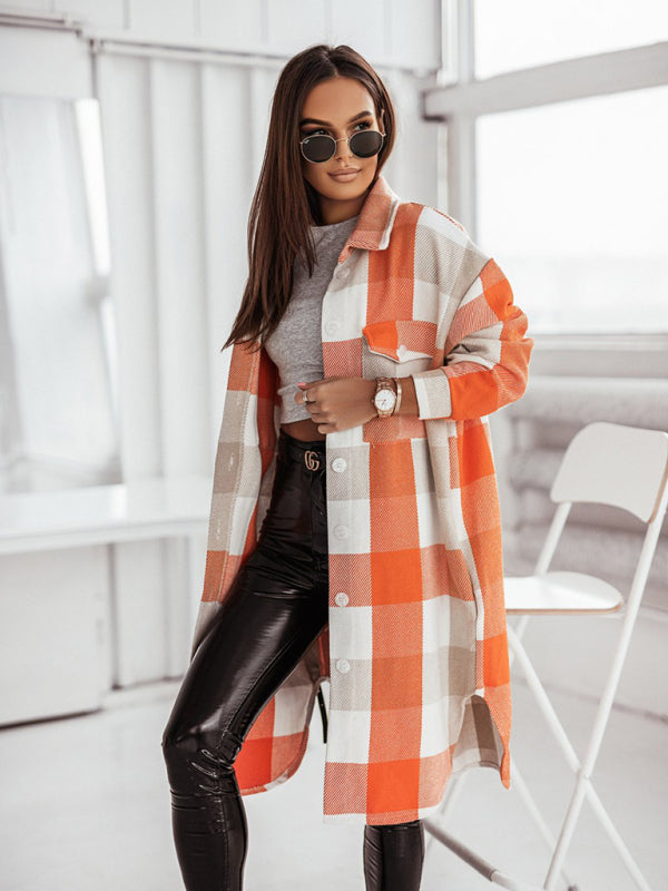 Flannel Long Shirt Jacket