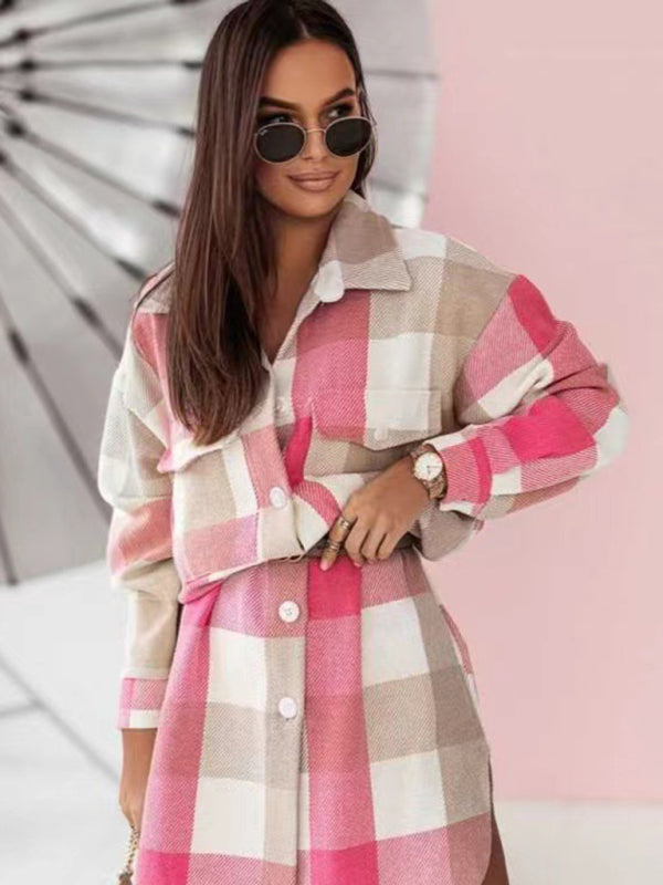 Flannel Long Shirt Jacket