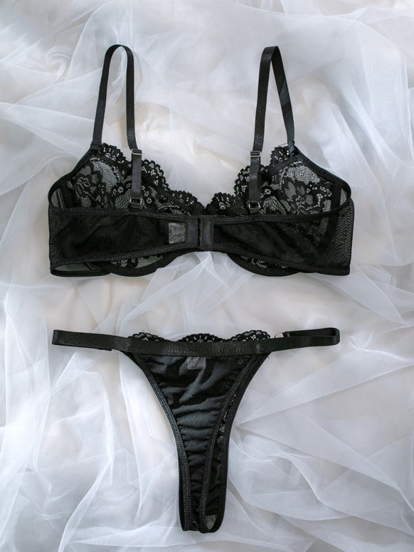 Lace Underwire Bra & Panty Set