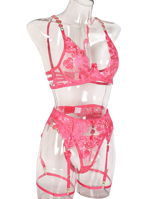 Embroidered Push-Up Lingerie Set