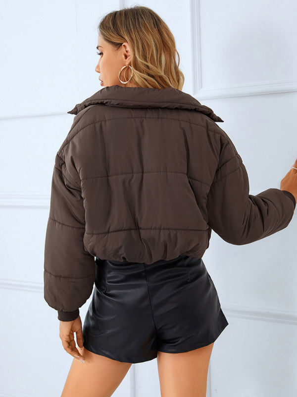 Cropped Quilted Puffer Jacket