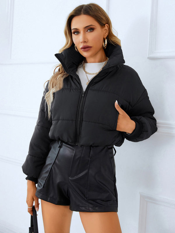 Cropped Quilted Puffer Jacket