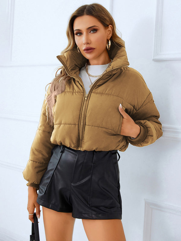 Cropped Quilted Puffer Jacket