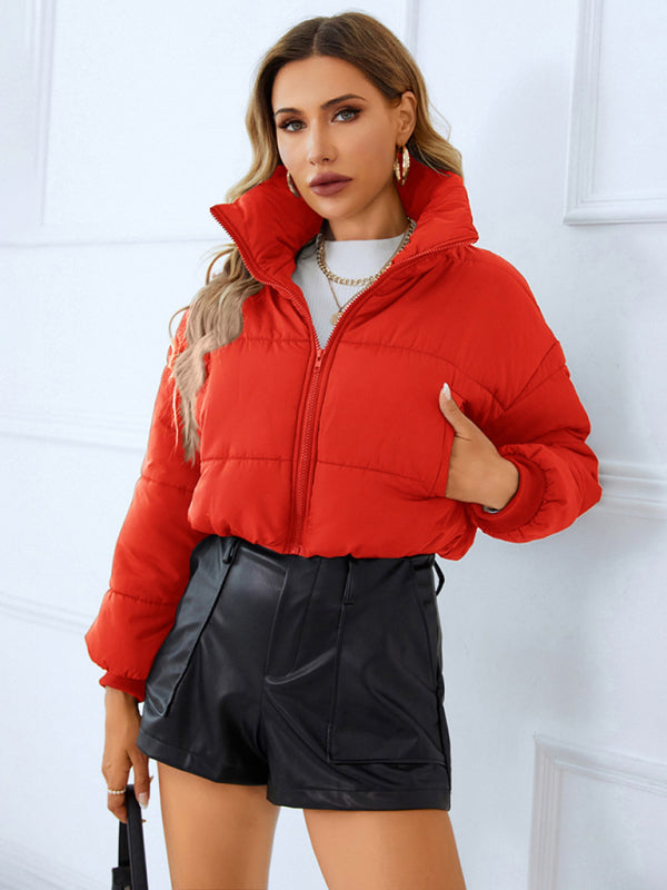 Cropped Quilted Puffer Jacket