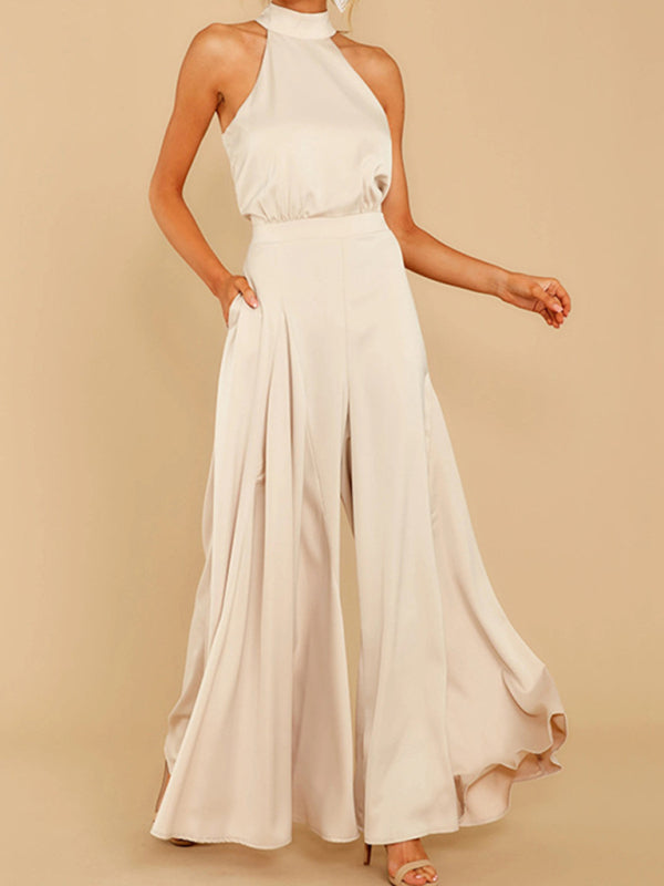 Halter-Neck Wide-Leg Jumpsuit