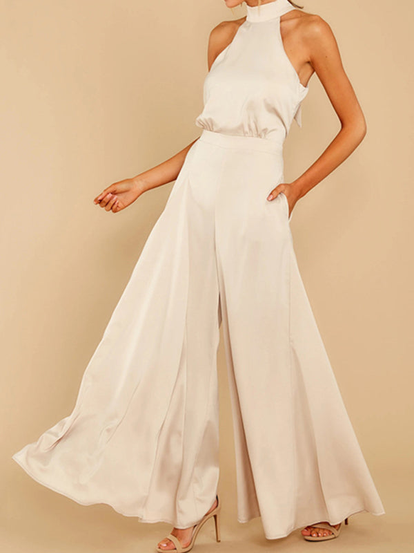 Halter-Neck Wide-Leg Jumpsuit