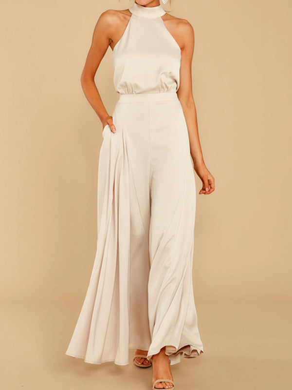 Halter-Neck Wide-Leg Jumpsuit