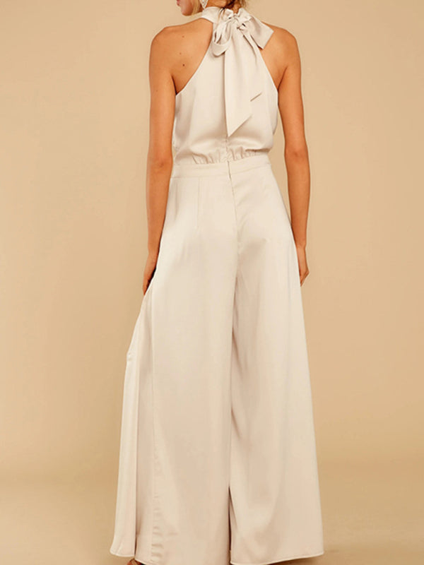 Halter-Neck Wide-Leg Jumpsuit