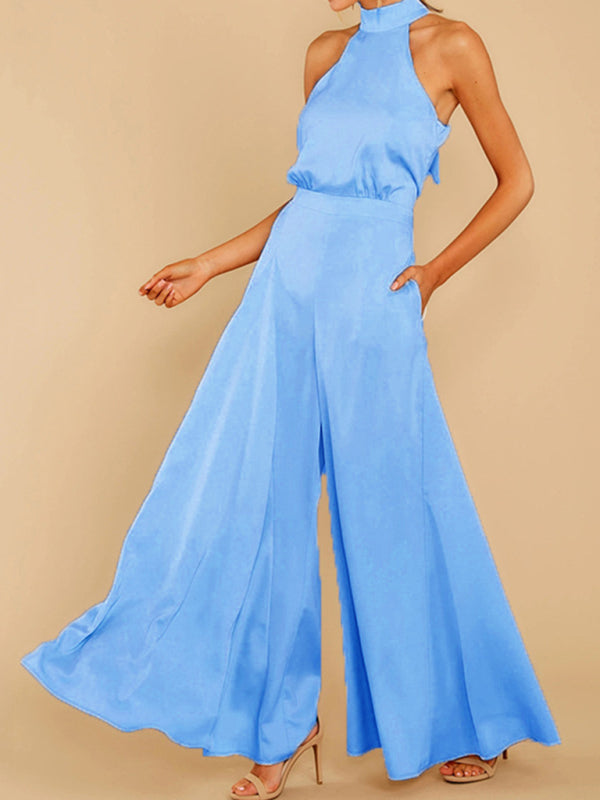 Halter-Neck Wide-Leg Jumpsuit