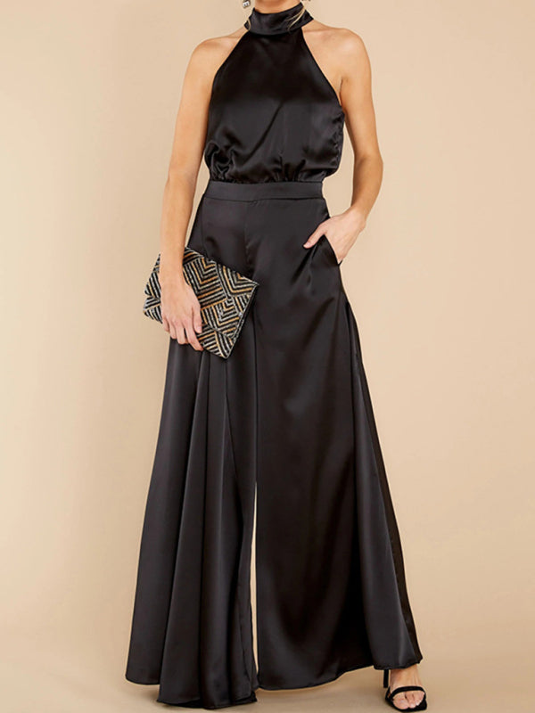 Halter-Neck Wide-Leg Jumpsuit