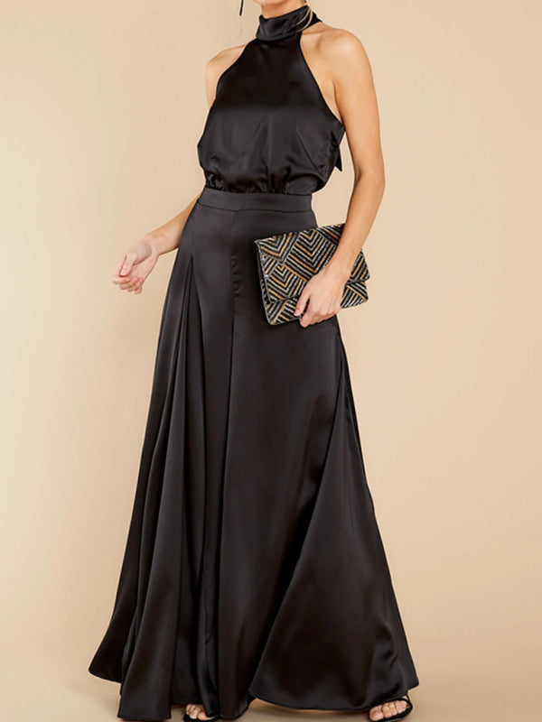 Halter-Neck Wide-Leg Jumpsuit