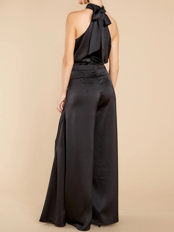 Halter-Neck Wide-Leg Jumpsuit