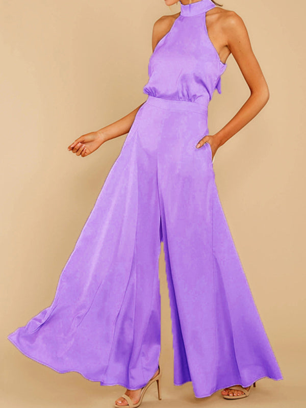 Halter-Neck Wide-Leg Jumpsuit