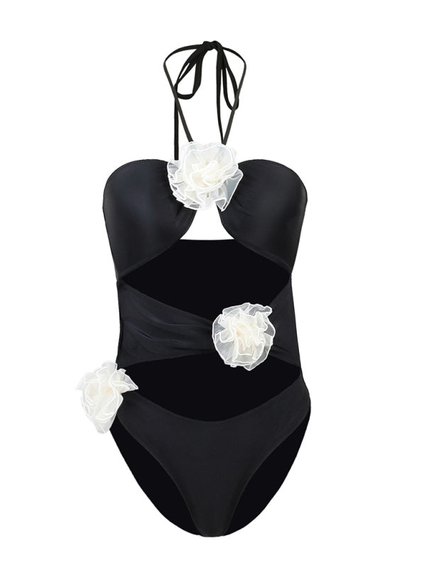 3D Floral One-Piece Swimsuit