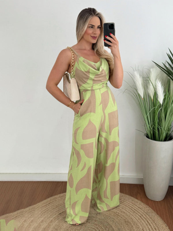 Cowl Neck Wide Leg Jumpsuit