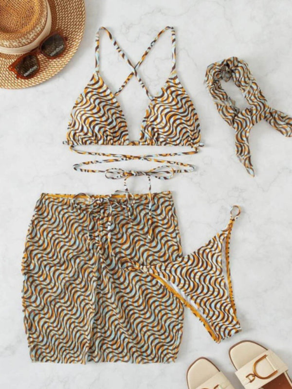 Swirl Print Bikini Set