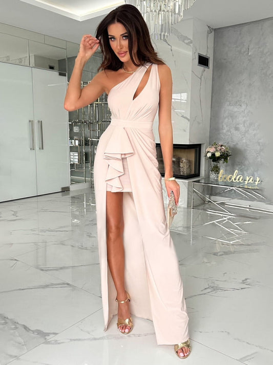 One Shoulder High Low Dress