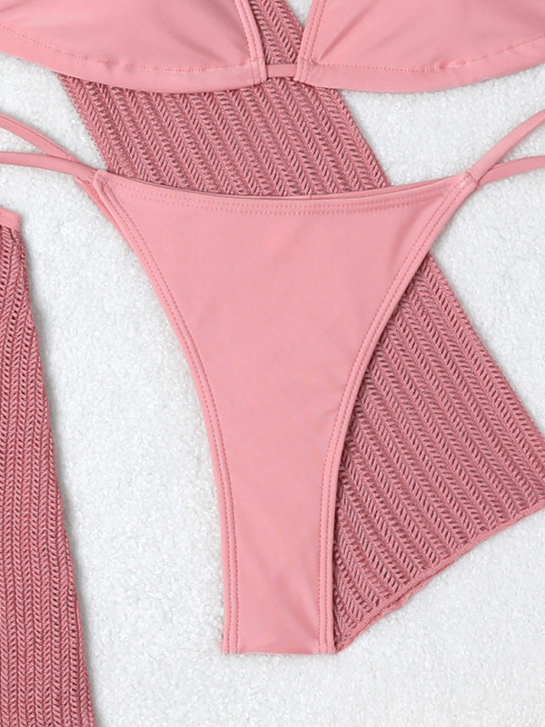 Mesh Hollow Bikini Set