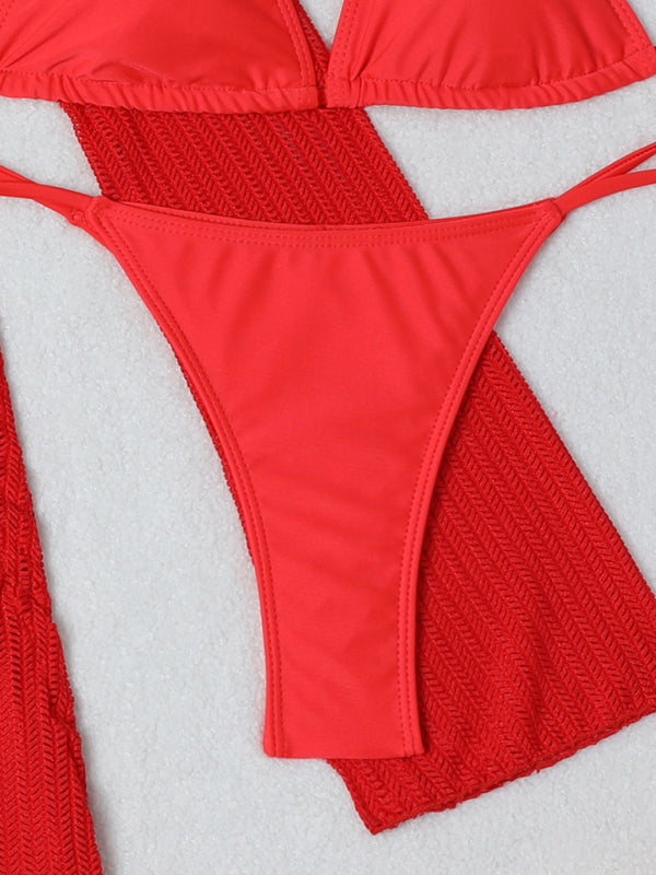 Mesh Hollow Bikini Set