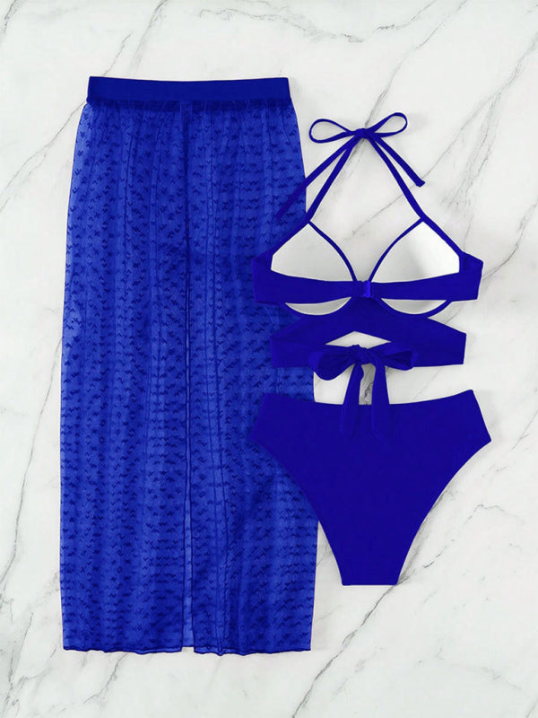 Cover Up Skirt Bikini Set