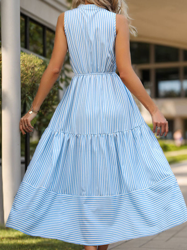 Striped Tiered Maxi Dress