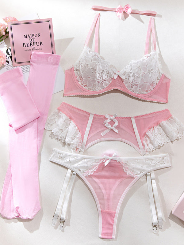 5 Piece Lace Bra Lingerie Set