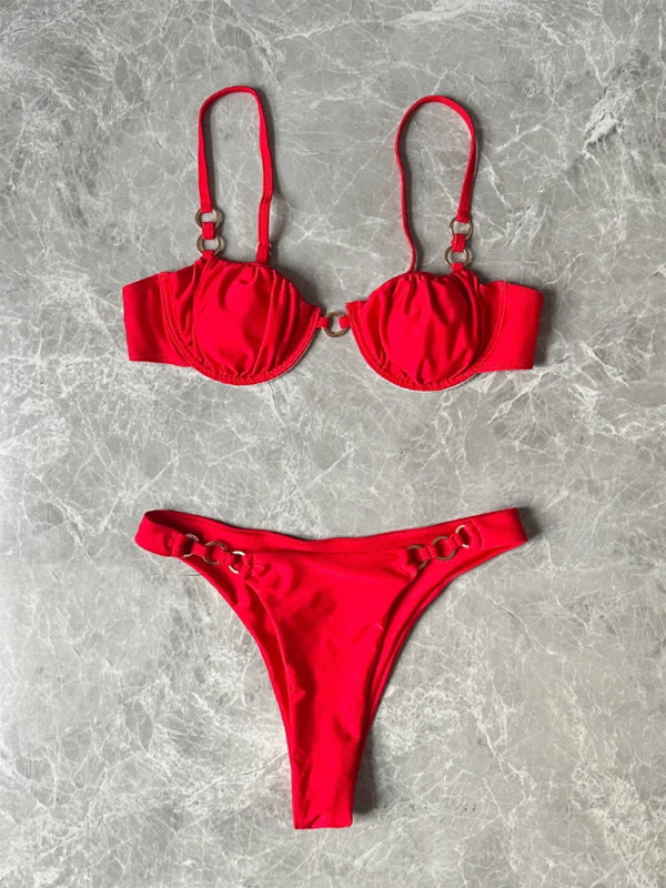 Ring Metal Hardware Bikini Set