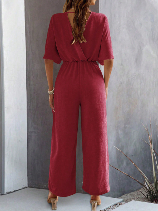 Flutter Short Sleeve Jumpsuit