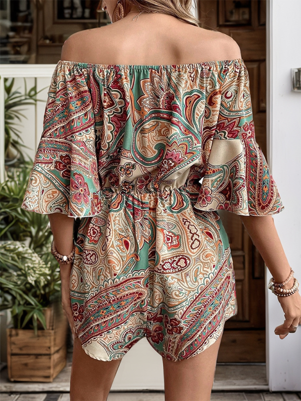 Paisley Off Shoulder Romper